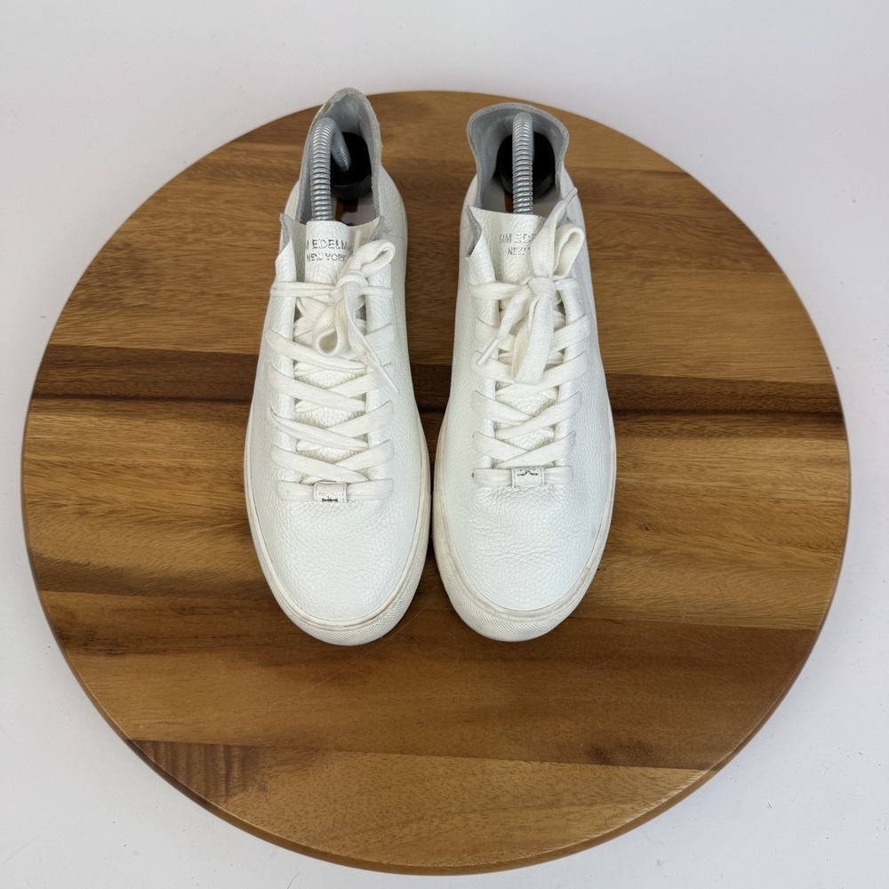 Womens Sam Edelman Poppy White Leather Comfort Casual Sneakers Shoes‎ Size 8.5 M - Picture 4 of 9